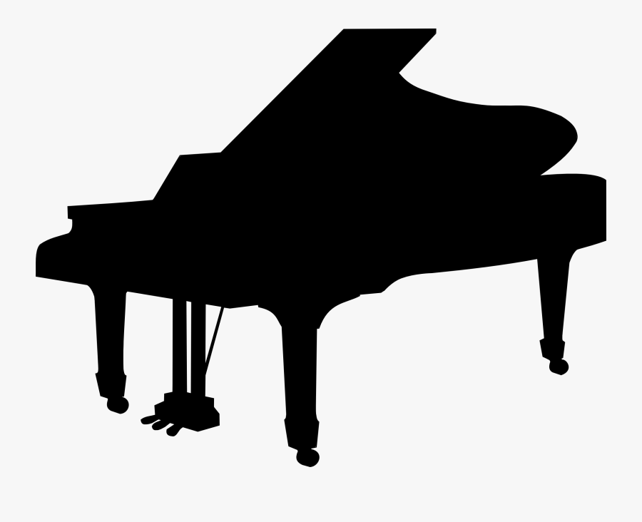 Transparent Piano Icon Png - Clipart Grand Piano Silhouette, Transparent Clipart