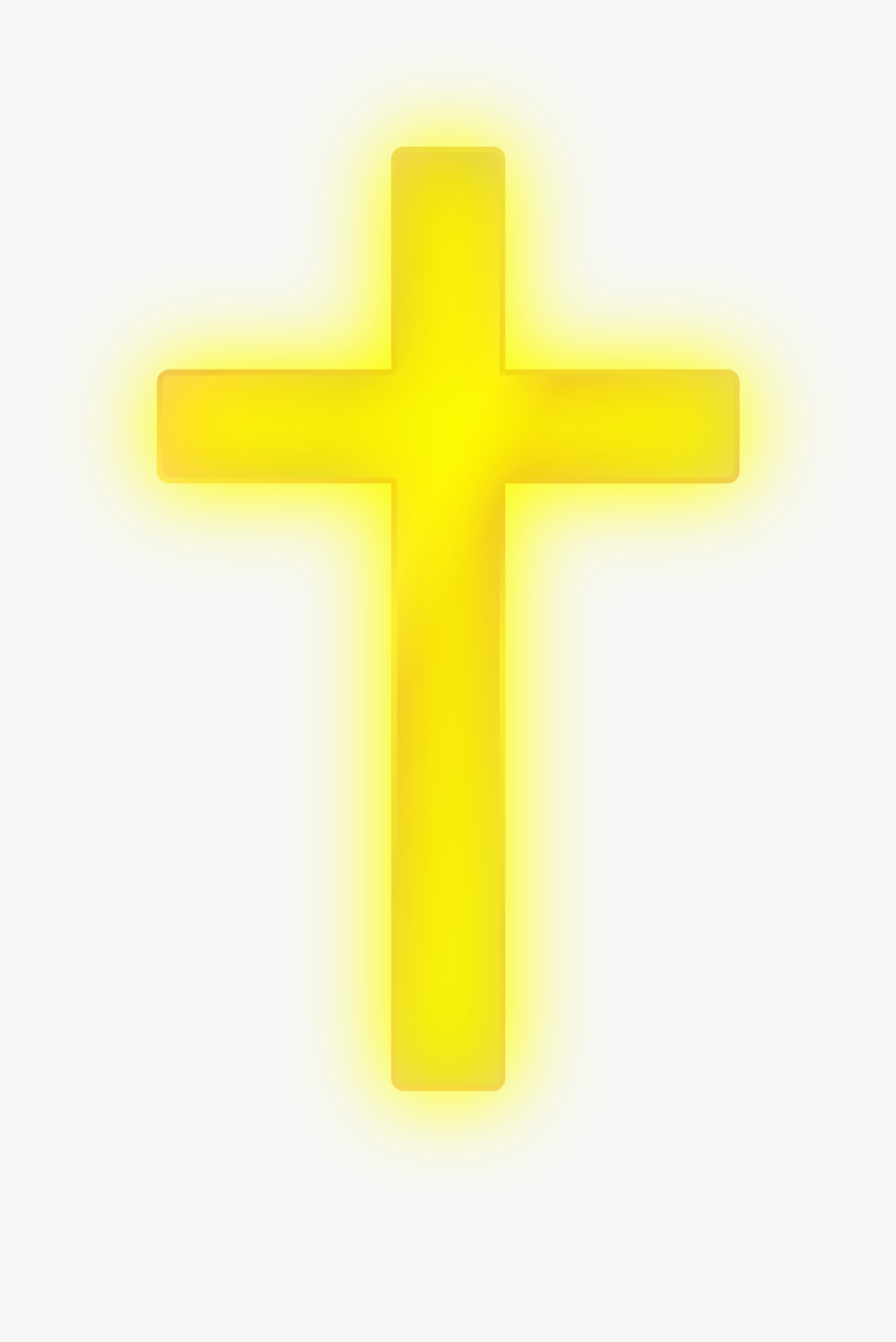 Cross On Rock Clipart - Yellow Cross Transparent Background, Transparent Clipart