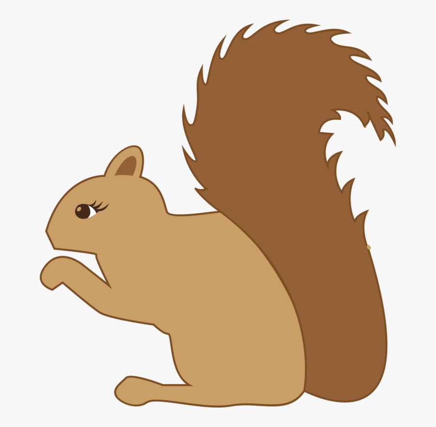 Carnivoran,rodent,rat - Silhouette Art Of Squirrel, Transparent Clipart