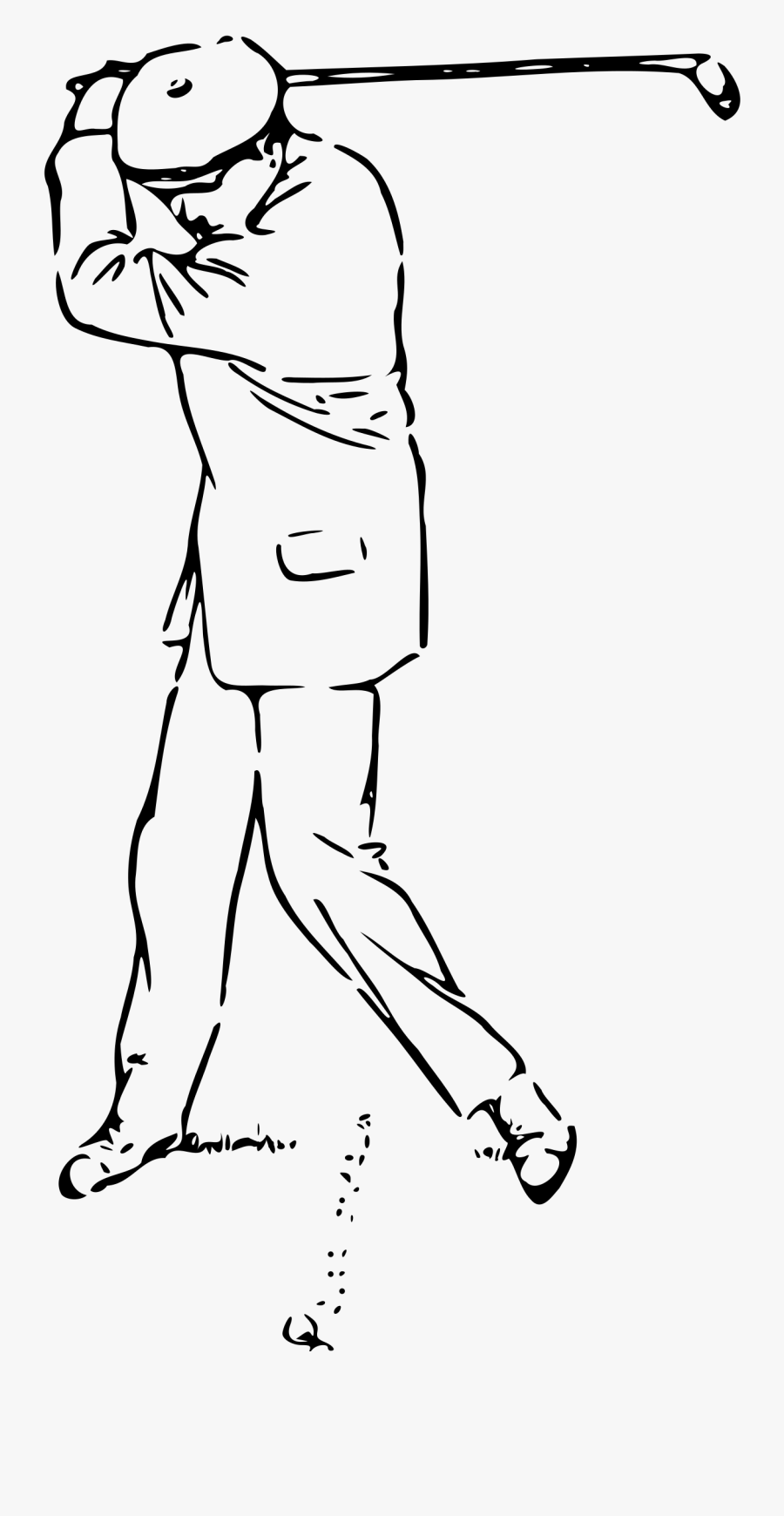 Golfer Drawing Golf Transparent Png Clipart Free Download - Golfer Clip Art, Transparent Clipart