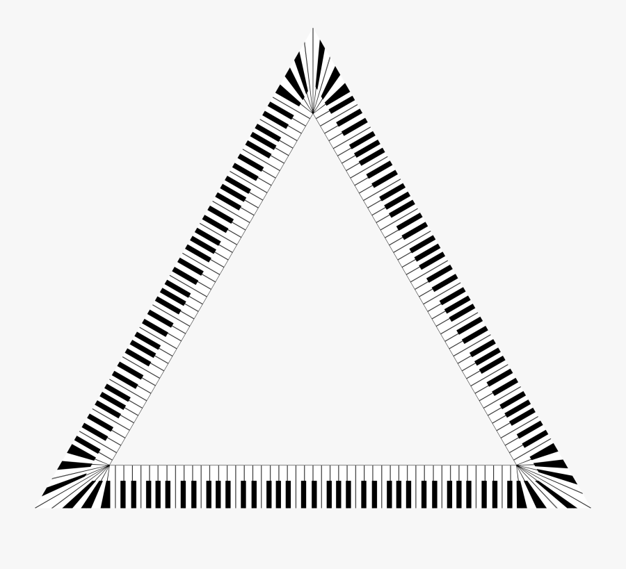 Triangle Piano Keys, Transparent Clipart