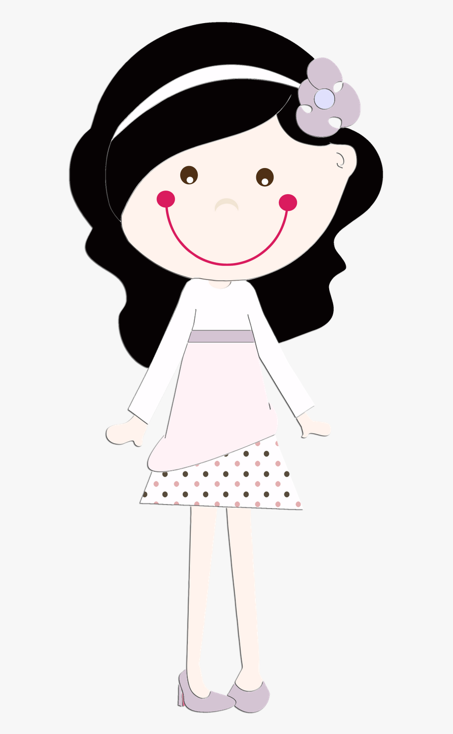 Bonecas & Meninas Family Clipart, Clipart Boy, Cute - Clipart Menina De Cabelos Pretos, Transparent Clipart