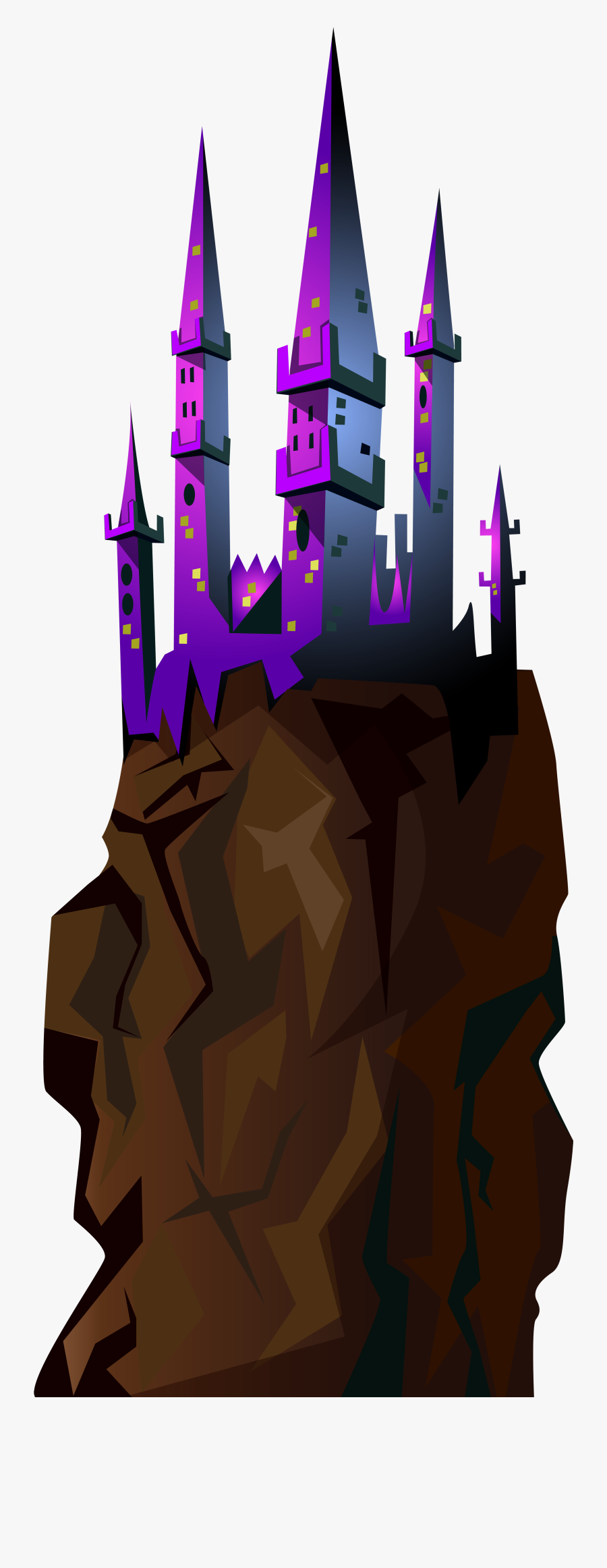 Castle On The Transparent - Castle On A Rock Transparent, Transparent Clipart