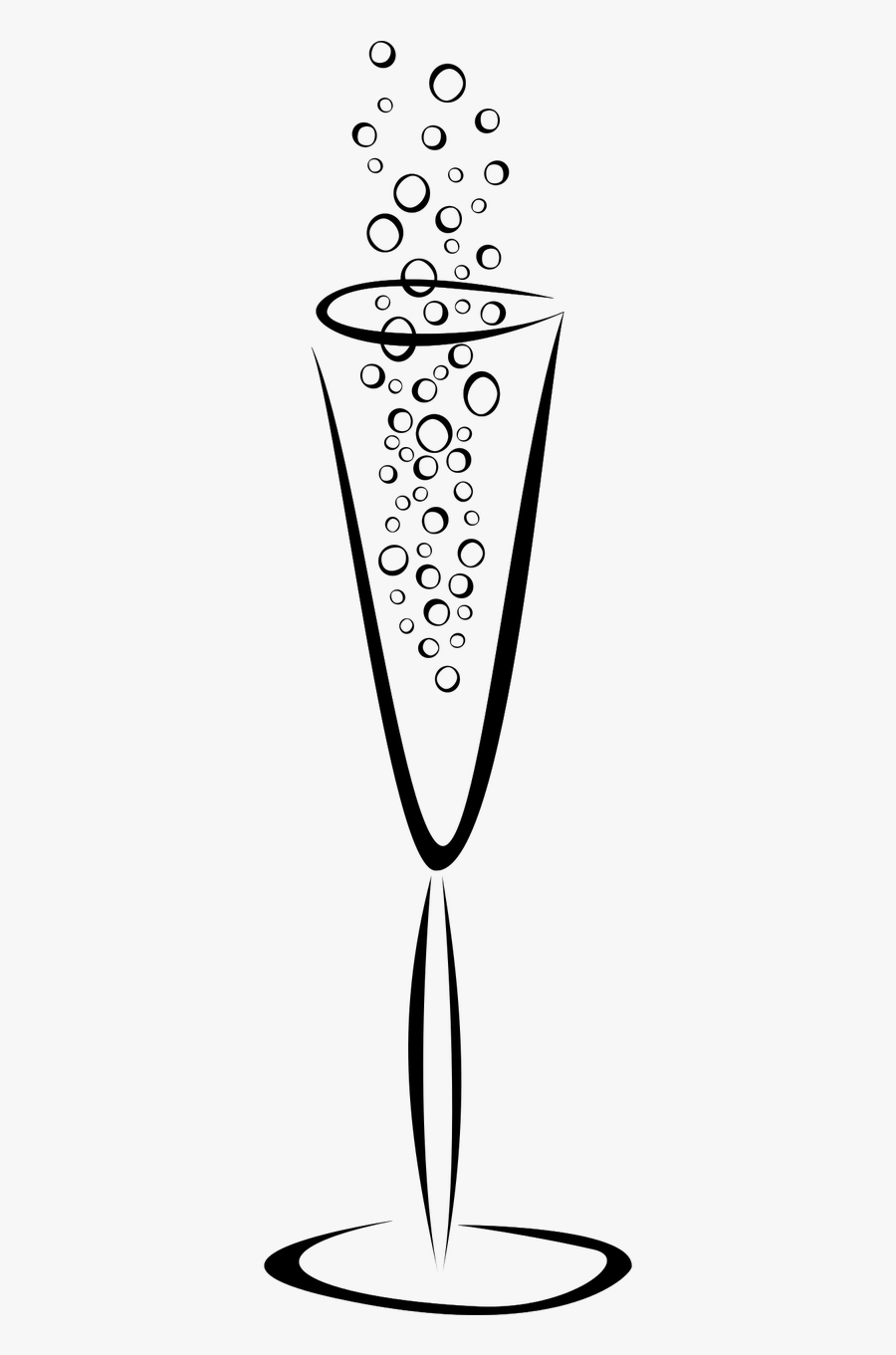 Bubbles Champagne Glass Free Picture - Champagne Flute Clip Art, Transparent Clipart