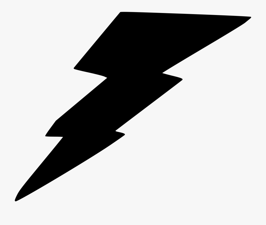 Transparent Lightening Clipart - Black Lightning Bolt Transparent Background, Transparent Clipart