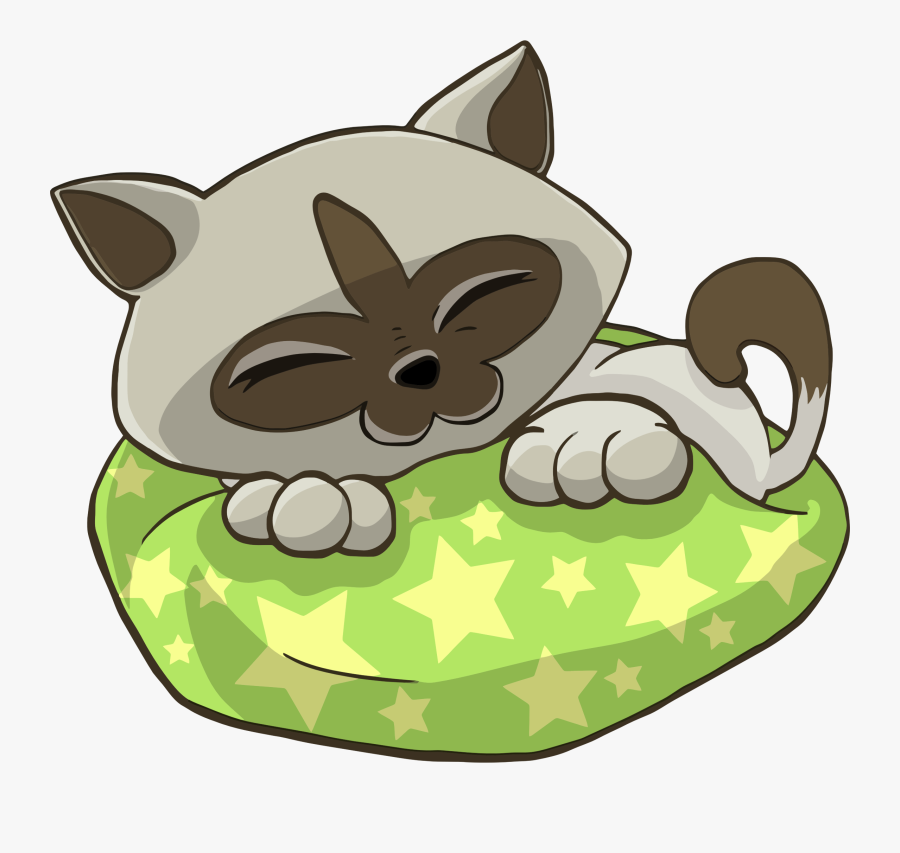 Kitten Sleeping On Starry - Kitten Sleeping Clipart Png, Transparent Clipart