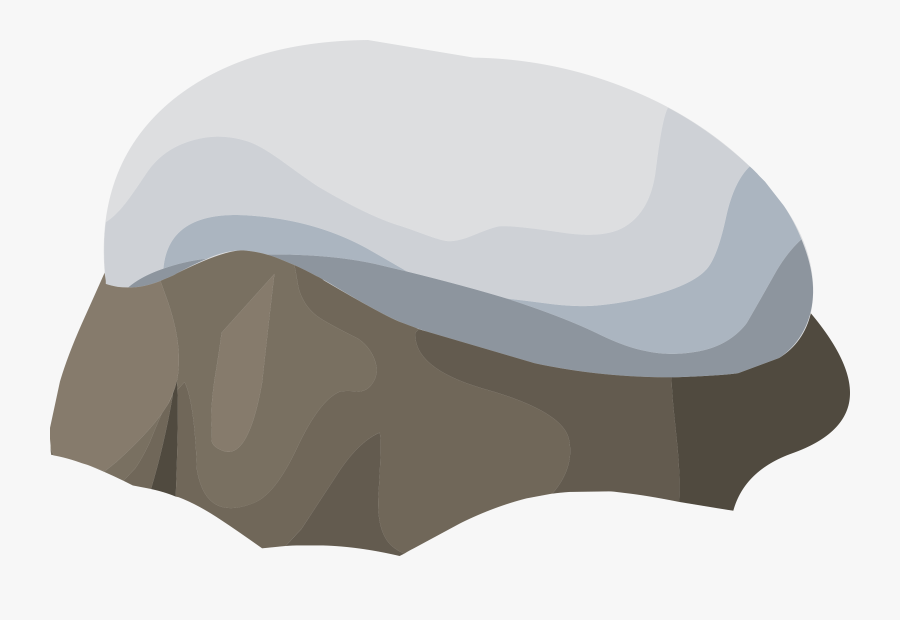 Rock With Snow Clipart, Transparent Clipart