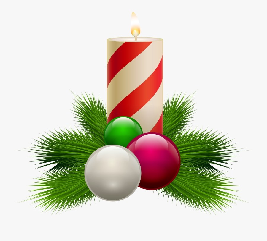 Transparent Christmas White Candle Png Clipart - Christmas Clipart Transparent Png, Transparent Clipart