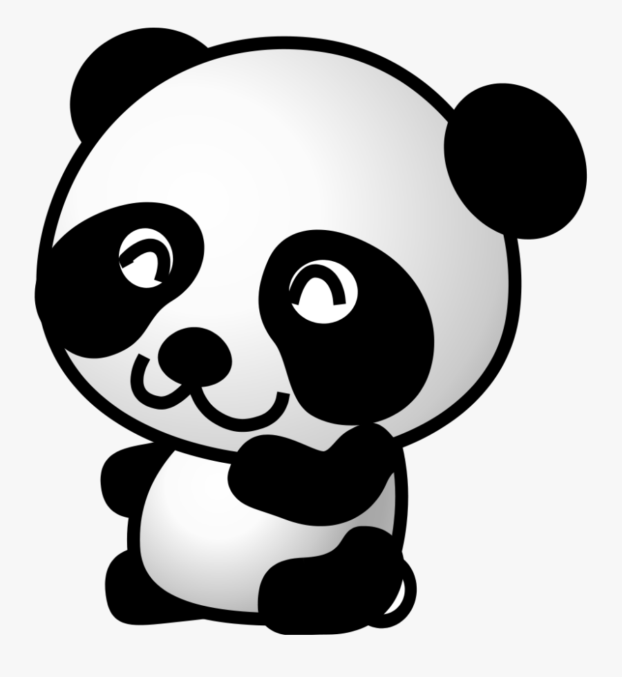 Panda - Clipart - Cartoon Panda, Transparent Clipart