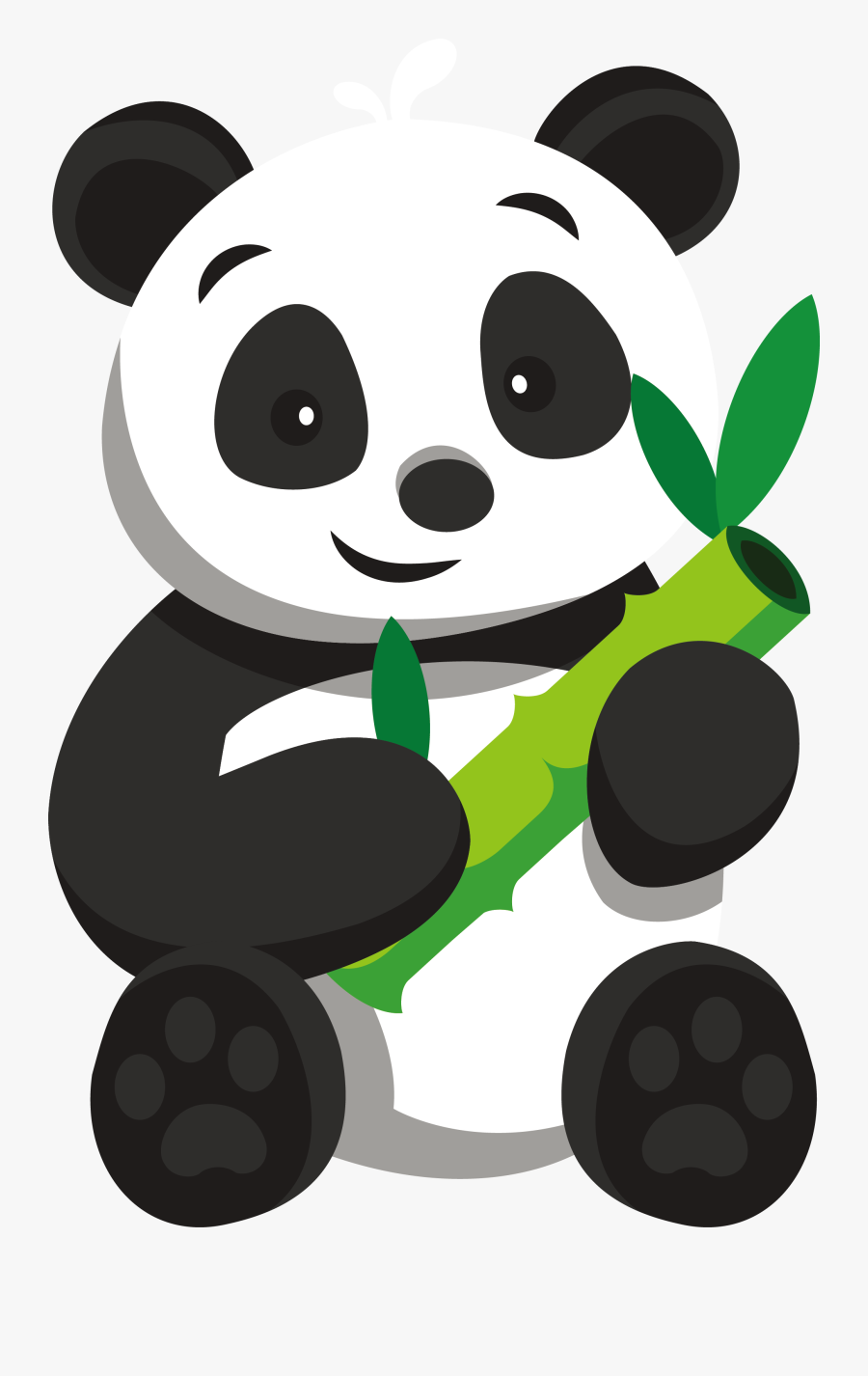 Clip Royalty Free Stock Giant House Restaurant Bear - Panda Eating Bamboo Clipart, Transparent Clipart