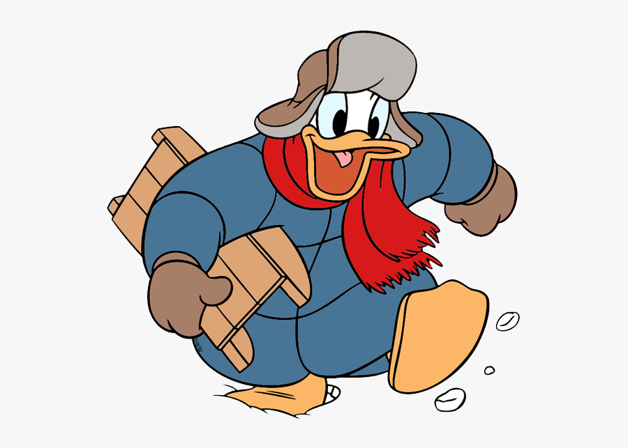Donald Duck Clipart Winter - Cartoon, Transparent Clipart