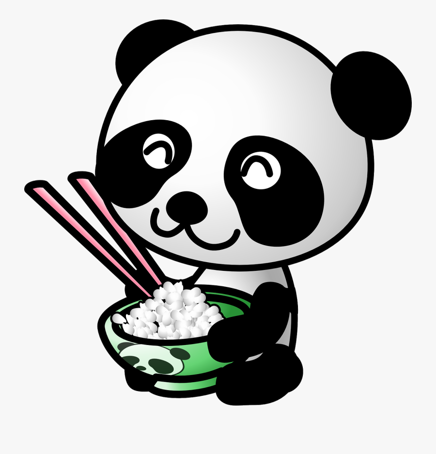 Panda Free Cartoon Of Food Free Clipart - Clipart Pandas, Transparent Clipart