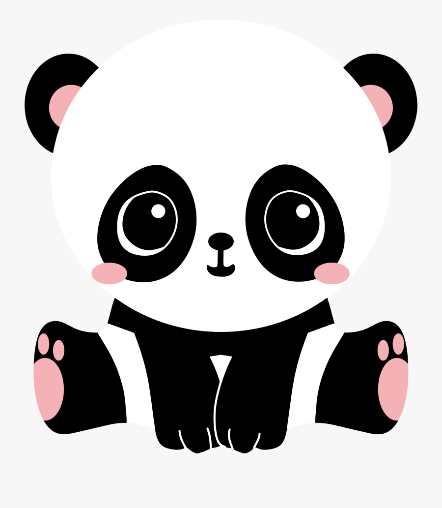 Clip Art Giant Bear Drawing Cuteness - Panda Kawaii, Transparent Clipart