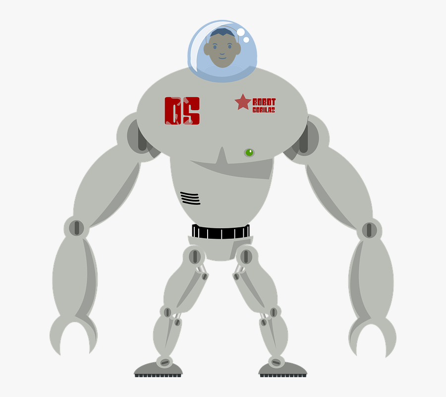 Man In A Robot Svg Clip Arts - Robot Clip Art, Transparent Clipart