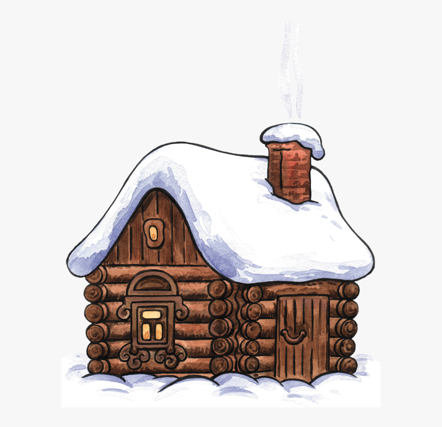 Clip Art Winter Clipart Pinterest - Snowy Log Cabin Clip Art, Transparent Clipart