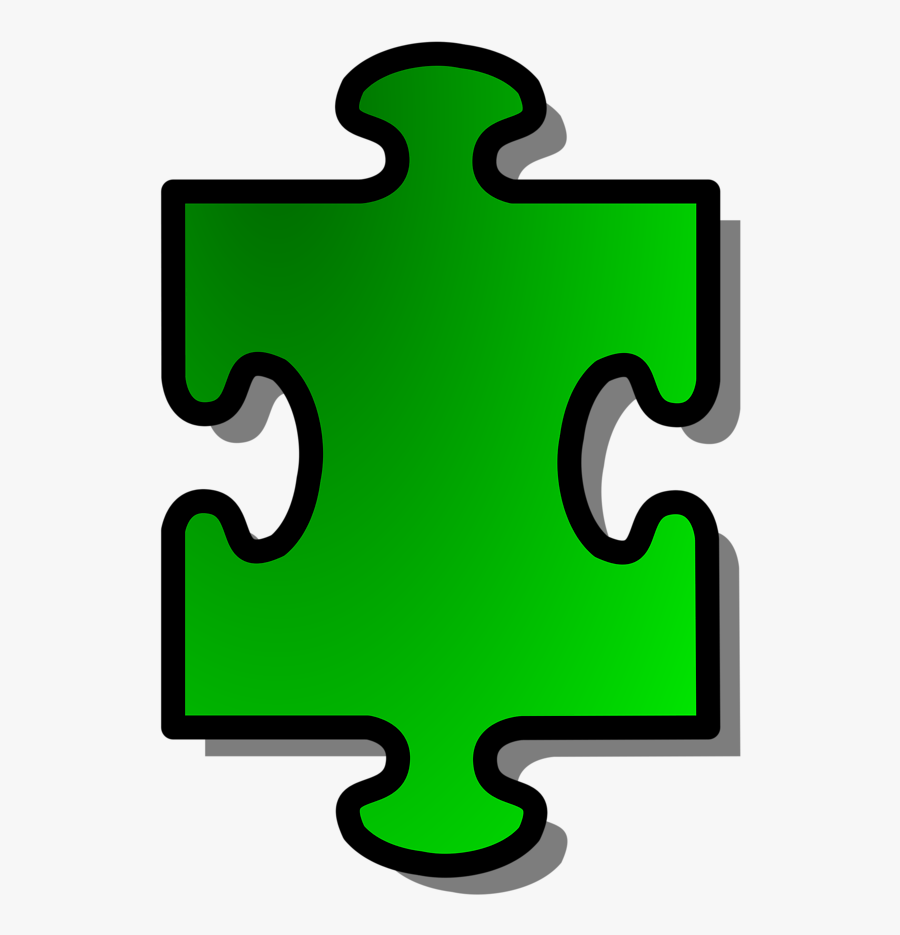 Cross On A Rock Clipart - Green Autism Puzzle Piece, Transparent Clipart