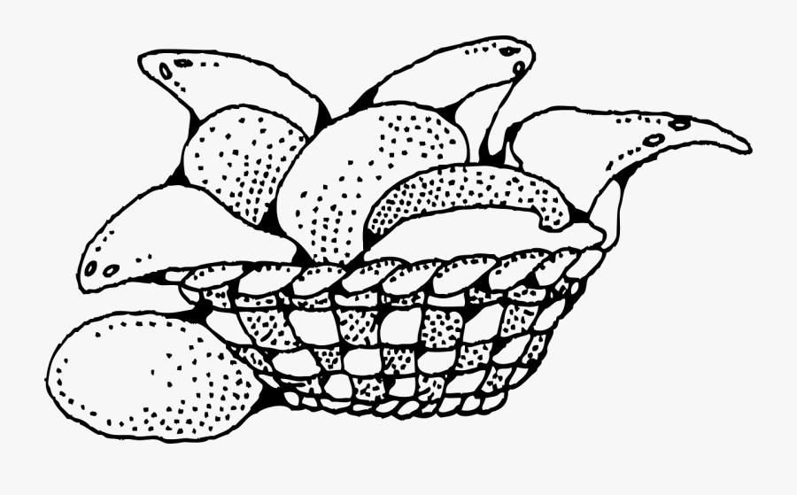 Bread Basket - Bread Basket Black And White Transparent, Transparent Clipart