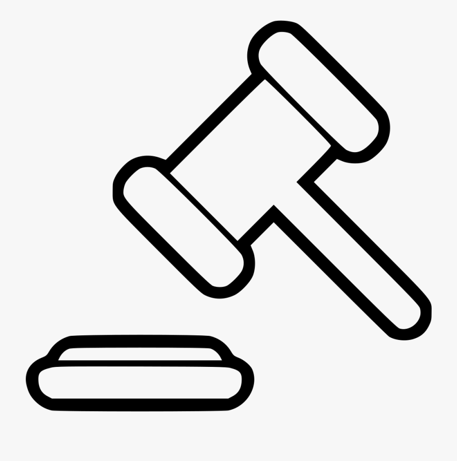 Transparent Hammer Clipart Black And White - Legal Hammer Icon Png, Transparent Clipart