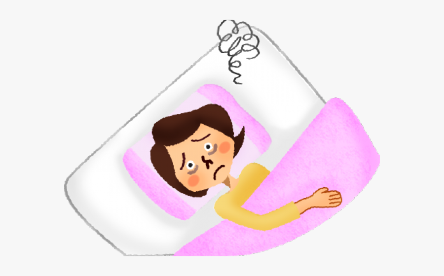 Can"t Sleep Cliparts - Imagen De Mujer Enferma, Transparent Clipart
