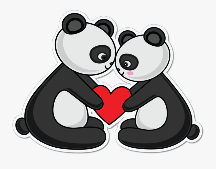 Emoji Enamorado Png - Panda Love Png, Transparent Clipart