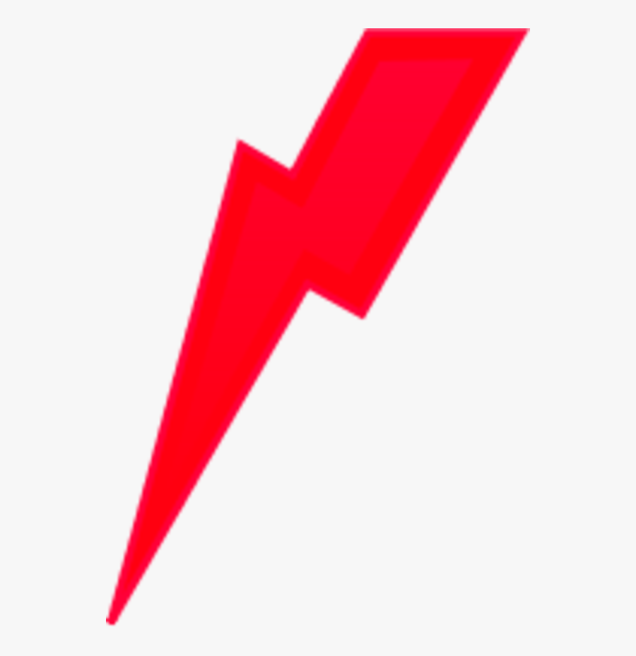 Vector Clip Art - Transparent Red Lightning Bolt, Transparent Clipart