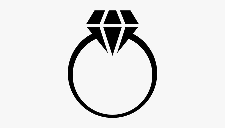Diamond Ring Clipart Free Engagement Image Icons Classroom - Diamond Ring Silhouette, Transparent Clipart