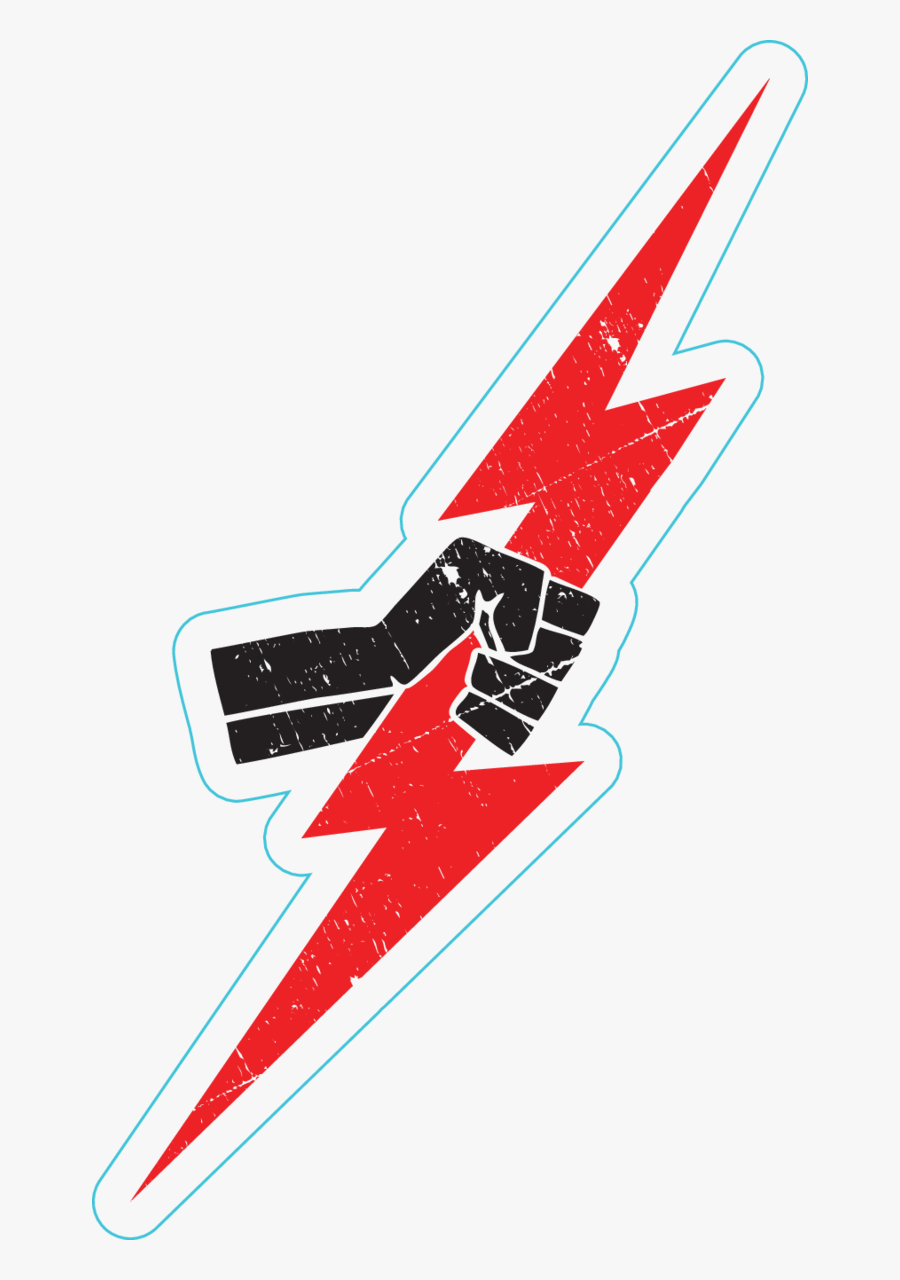 Fist Clipart Lightning Bolt - Cool Red Lightning Bolt, Transparent Clipart