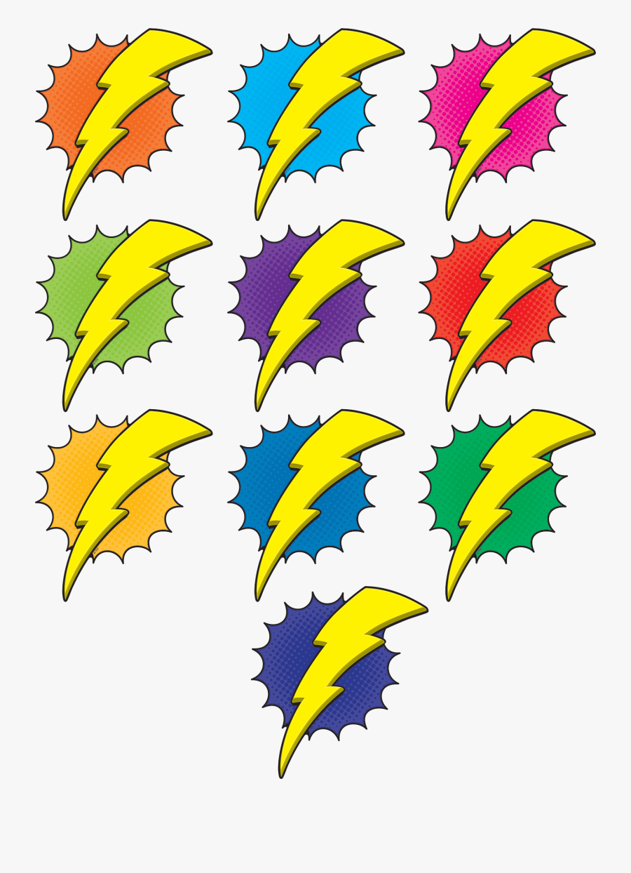 Lightning Bolt Cut Outs, Transparent Clipart