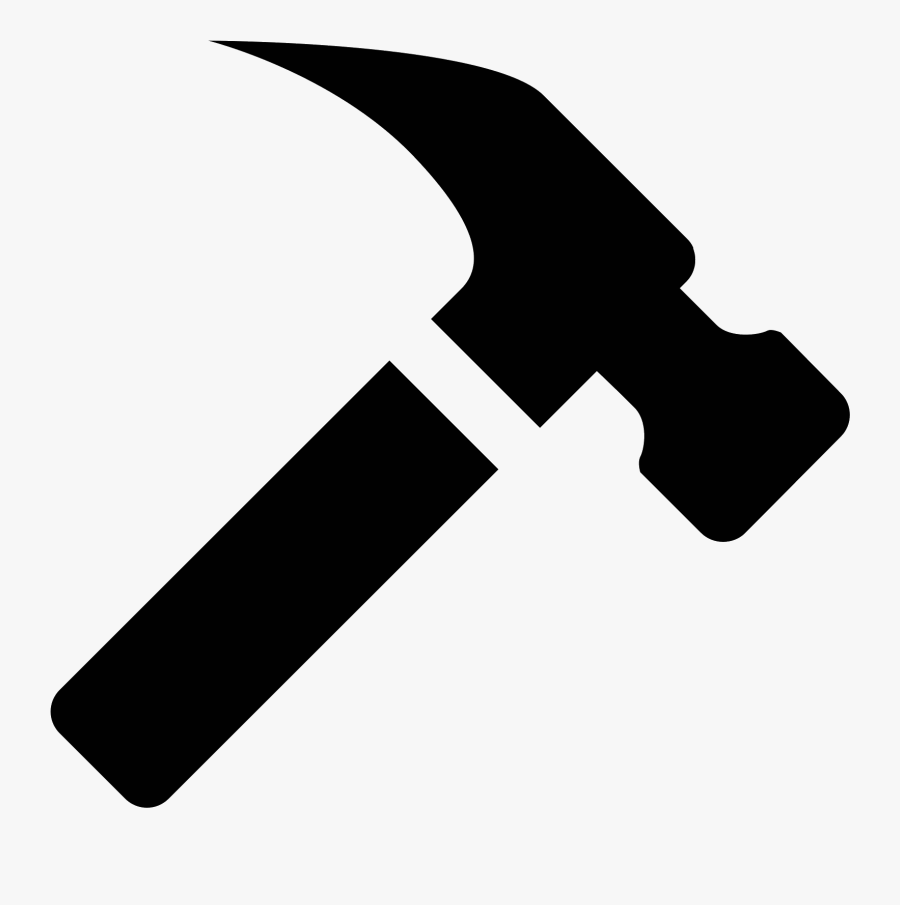 Transparent Hammer Clipart Black And White - Hammer Icon, Transparent Clipart