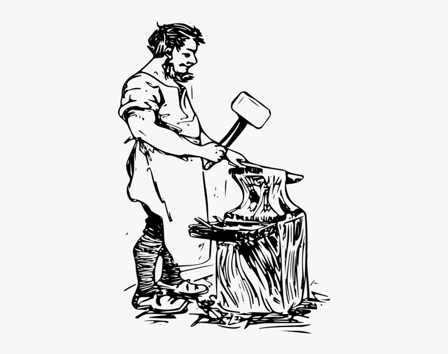 Art,monochrome Photography,artwork - Blacksmith Clipart Black And White, Transparent Clipart