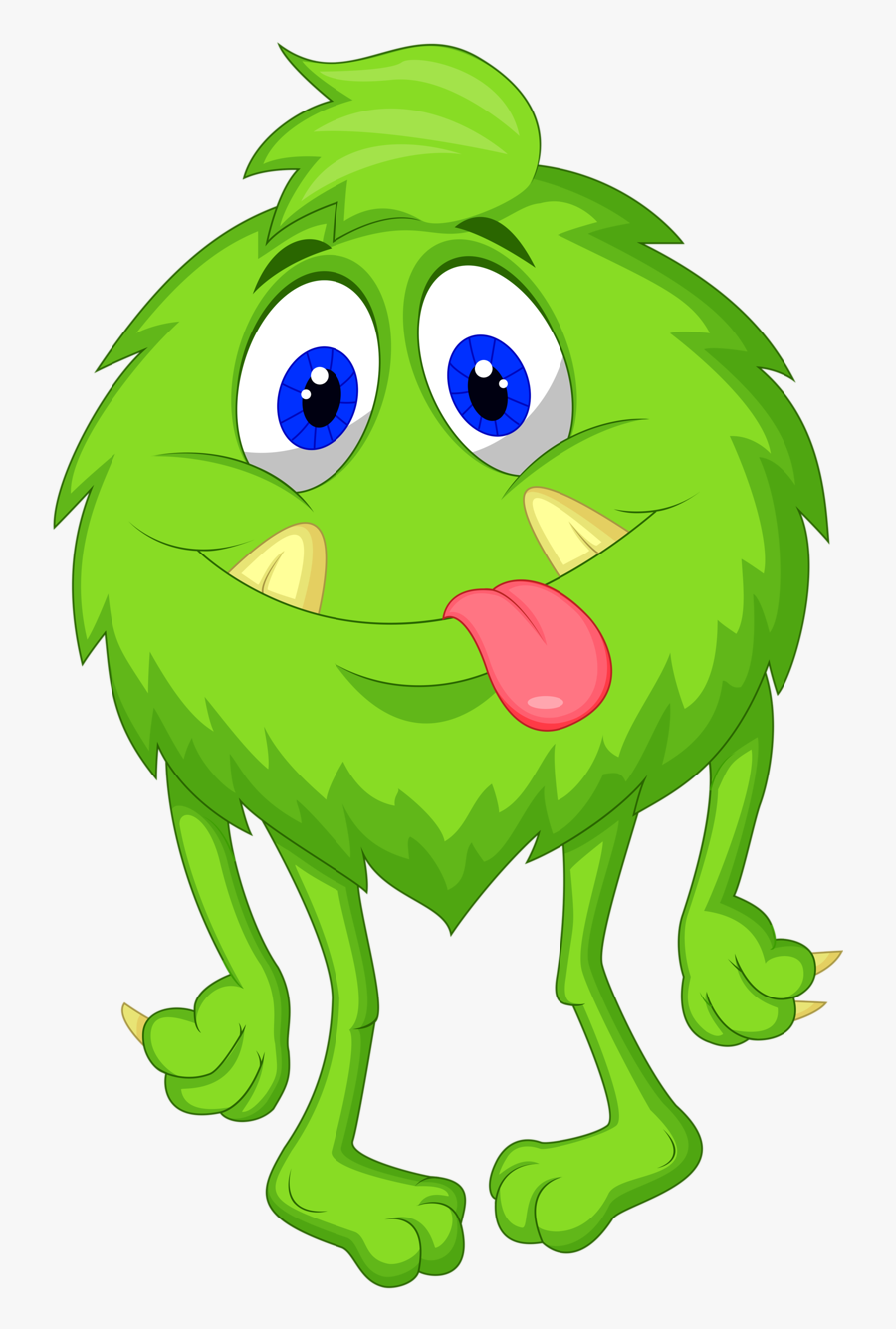 3 - Cartoon Green Monster, Transparent Clipart