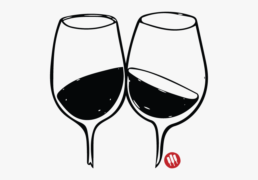 Clip Art Clinking Glasses Image - Wine Glass Png Black, Transparent Clipart