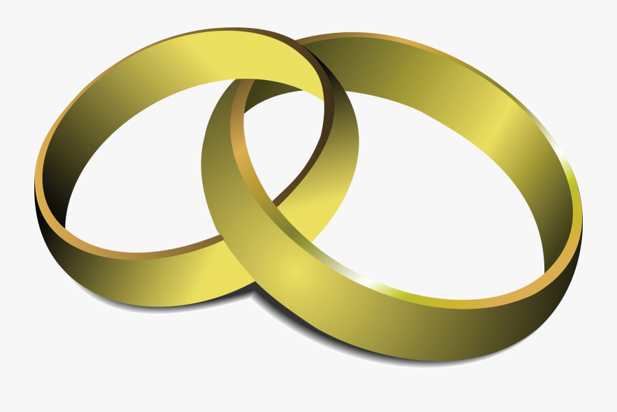 Beautiful Wedding Rings Interlocked - Transparent Wedding Rings Cartoon, Transparent Clipart