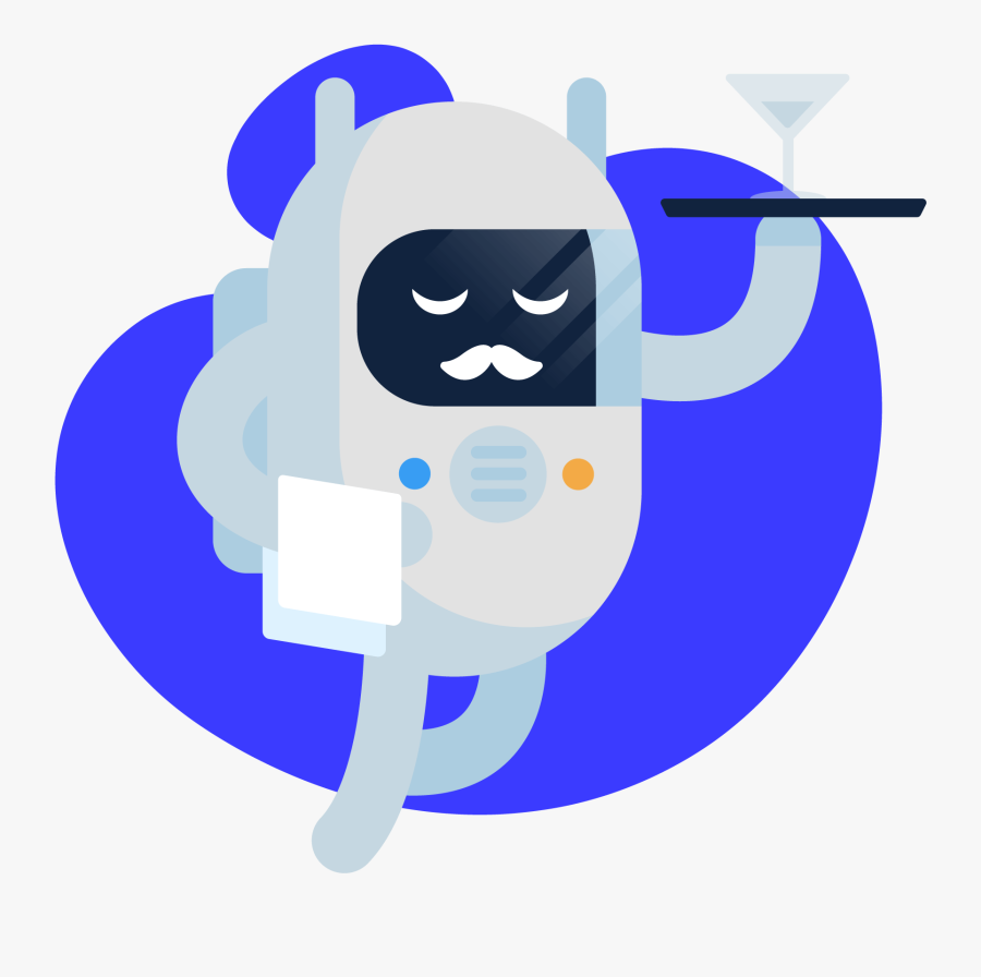 Think Of Him As Your Professional Robot Butler Clipart - Cartoon, Transparent Clipart