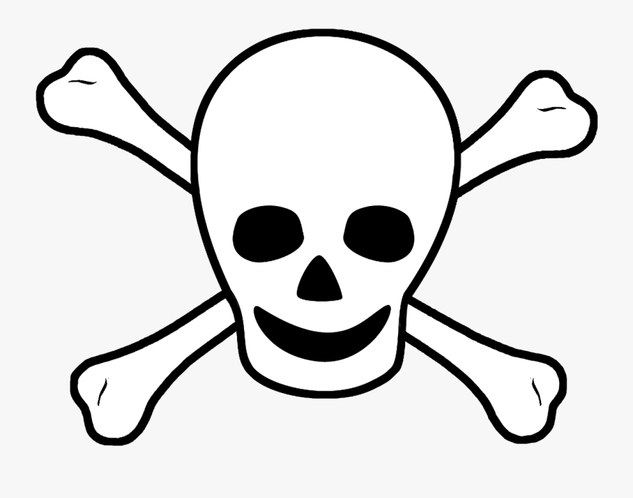 Pirate Sign Scull Bones - Clipart Pirate Bones, Transparent Clipart