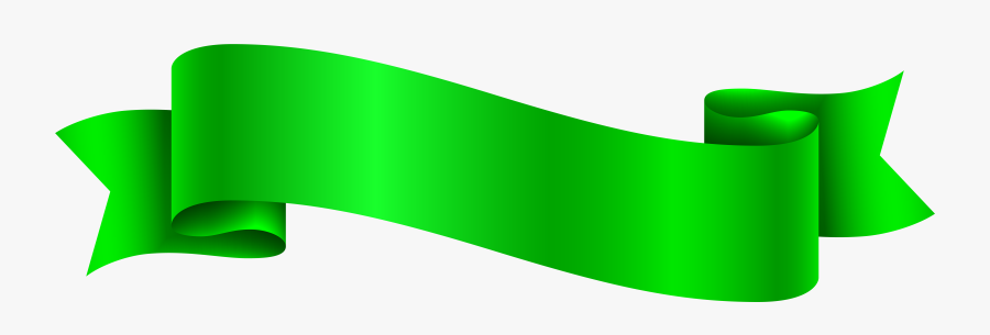 Green Banner Png - Green Banner Ribbon Png, Transparent Clipart