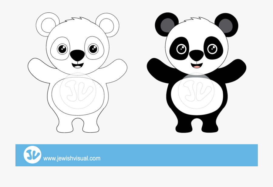 Panda-clipart - ציור של דב פנדה, Transparent Clipart