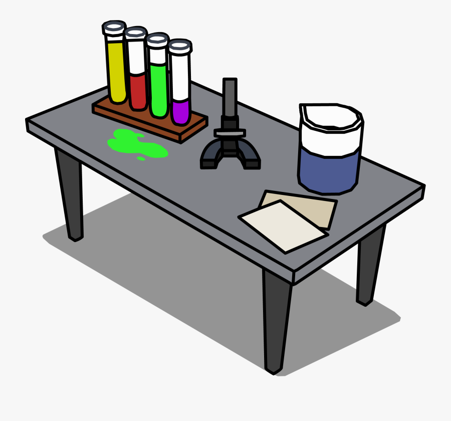 Transparent Desk Clipart - Cartoon Lab Table, Transparent Clipart