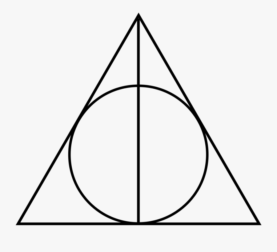 Hd Harry Potter 3 Brueder Symbol - White Harry Potter Symbols, Transparent Clipart