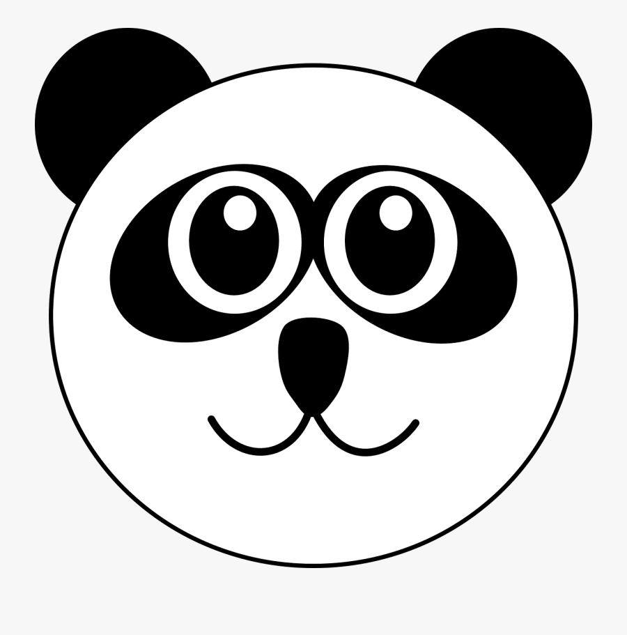 Panda Face Clip Art, Transparent Clipart