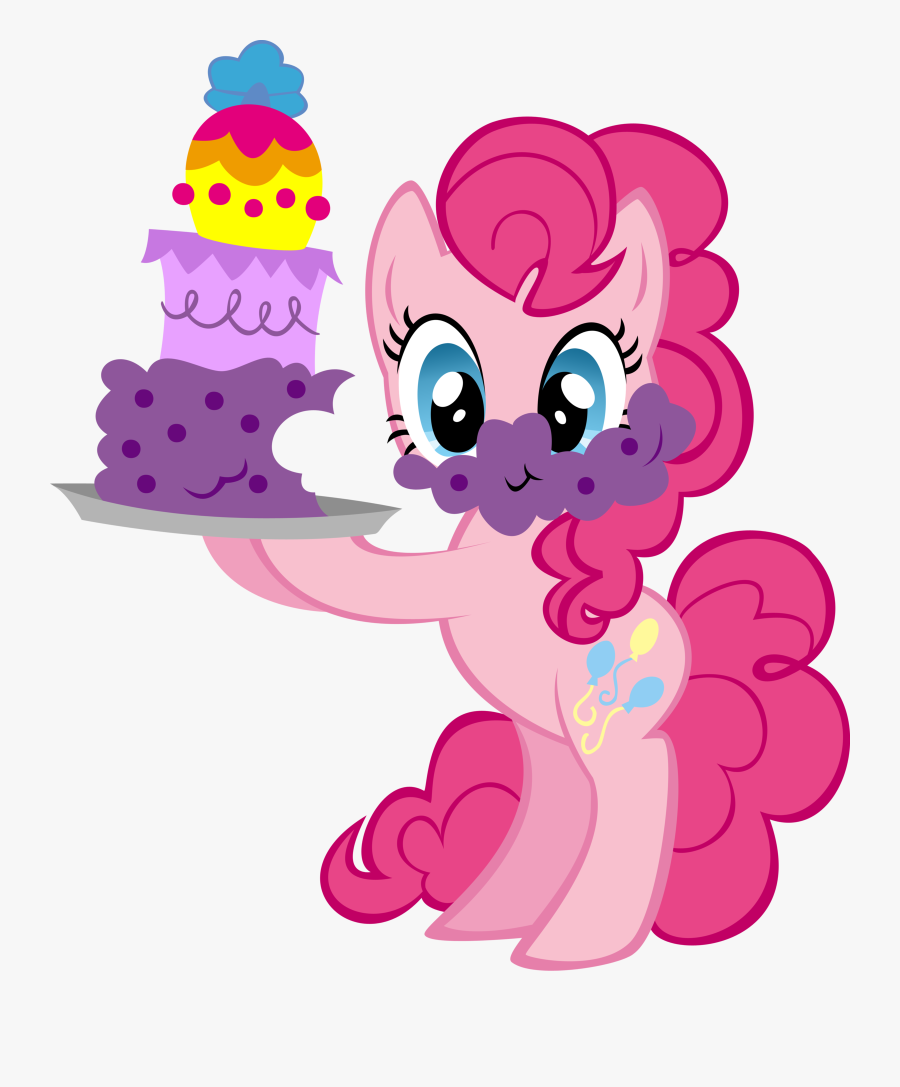 Girl Throwing Pie Clipart - Pinkie Pie With Cake, Transparent Clipart