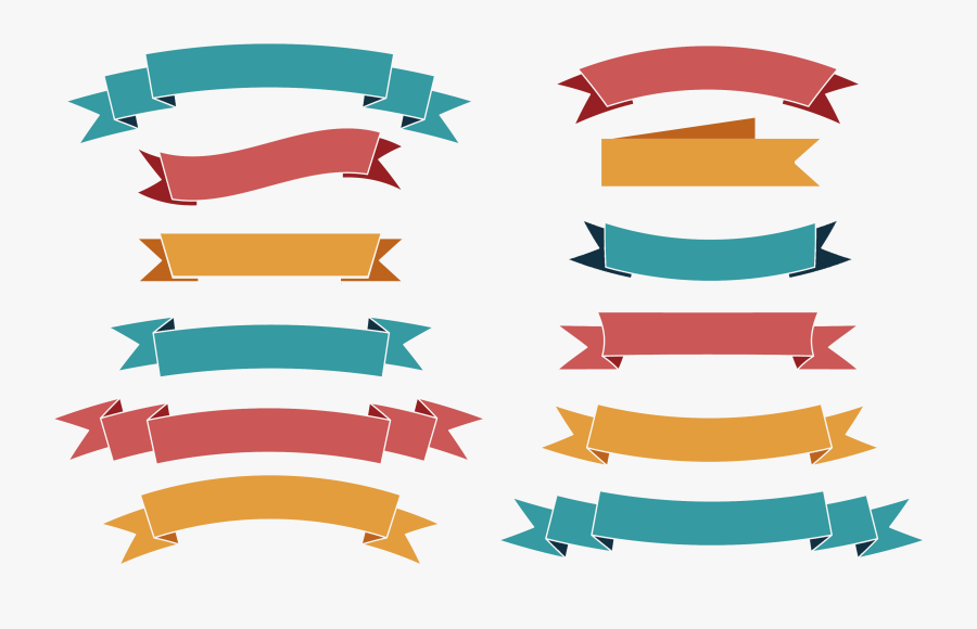 Banner Euclidean Ribbon - Ribbon Banner Vector Png Hd, Transparent Clipart