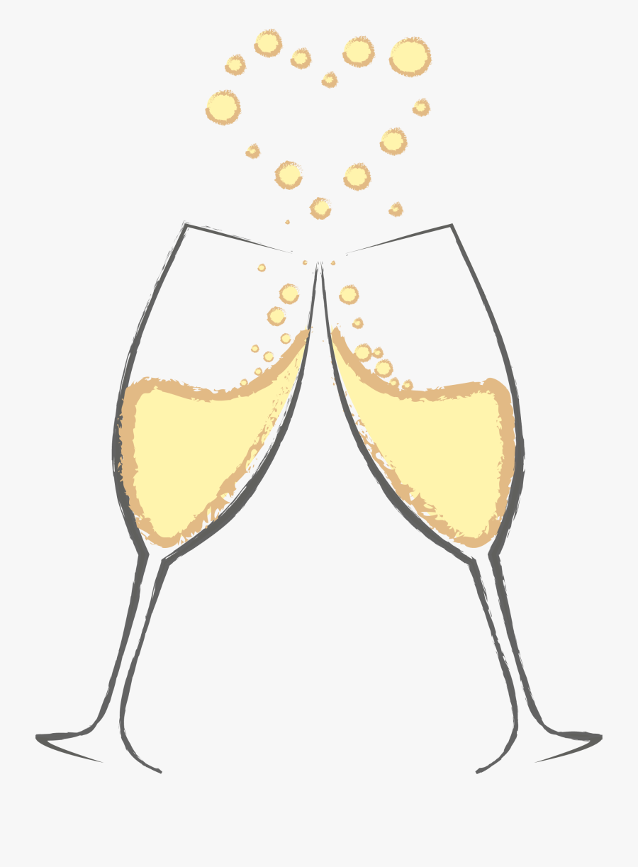 Svg Library Stock Free Clipart Champagne Glasses - Clip Art Champagne