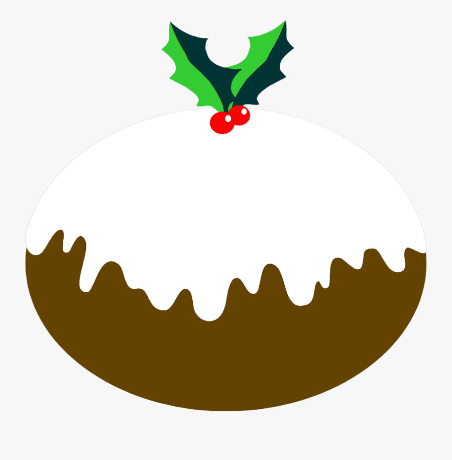 Pie Clipart Holly - Christmas Pudding No Background, Transparent Clipart