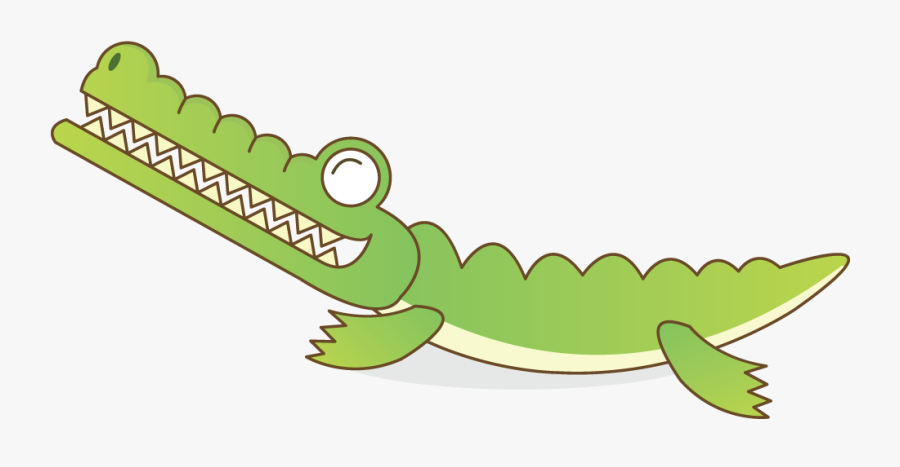 Crocodile Alligator Cartoon - Cartoon Crocodile Tail, Transparent Clipart