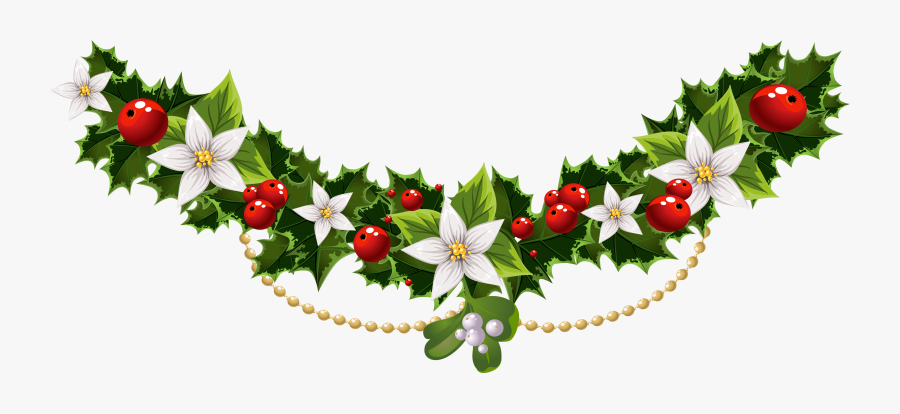 Transparent Christmas Clipart - Transparent Christmas Flowers, Transparent Clipart