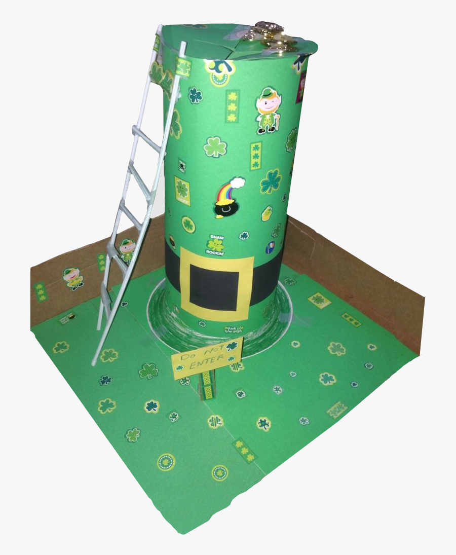 Leprechaun Hat Trap Made With An Oatmeal Container - St Patrick's Day Trap, Transparent Clipart