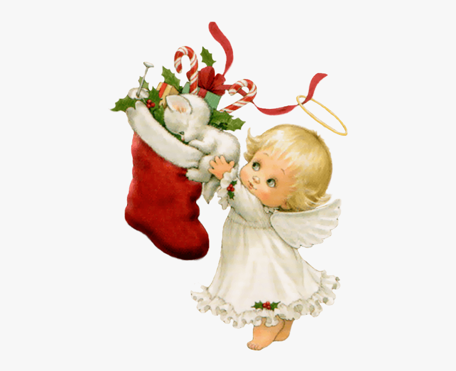 Christmas Angel Clipart - Merry Christmas Clipart Cute, Transparent Clipart