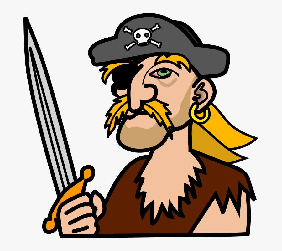 Pirate Clip Art Vector Free Clipart Images Clipartbold - Line Art Pirate, Transparent Clipart