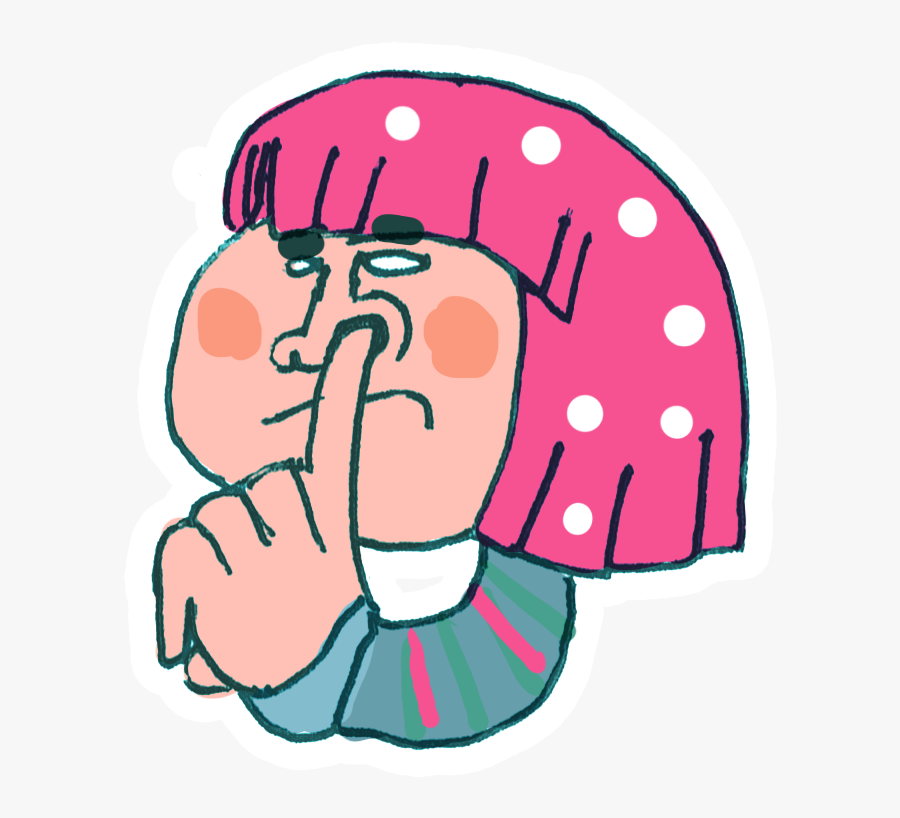 Nose Icon - Girl Pick Nose Cartoon, Transparent Clipart